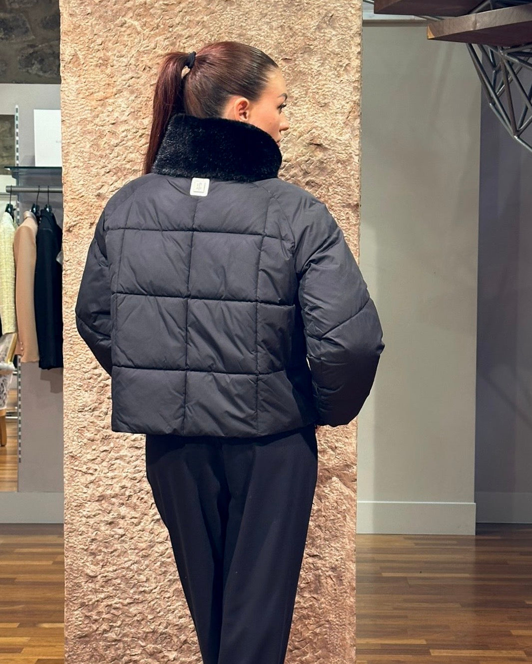 Piumino over con zip Fracomina
